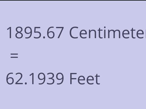 1895.67 CM TO FEET