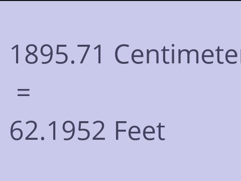 1895.71 CM TO FEET