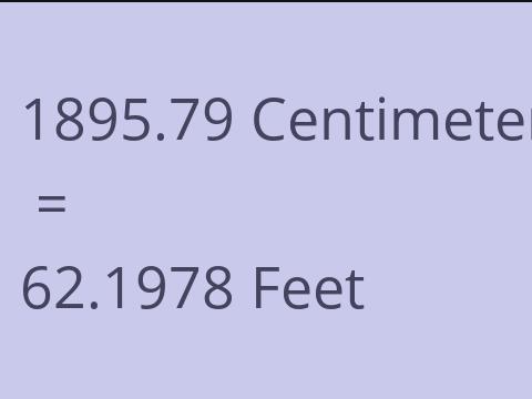 1895.79 CM TO FEET