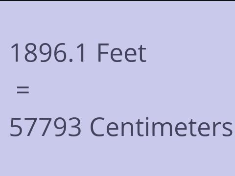 1896.1 FEET TO CM