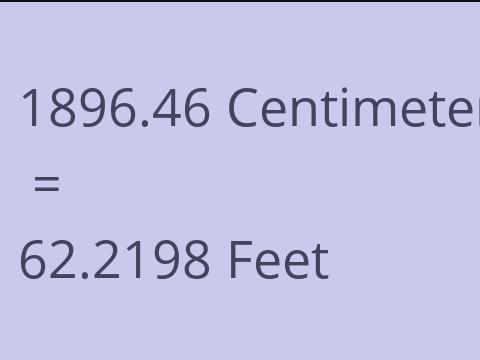 1896.46 CM TO FEET