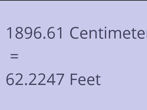 1896.61 CM TO FEET