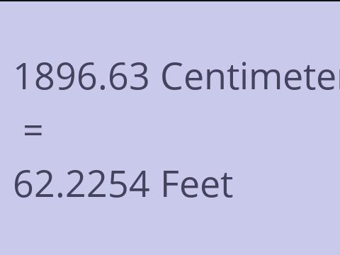 1896.63 CM TO FEET