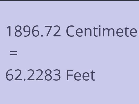 1896.72 CM TO FEET