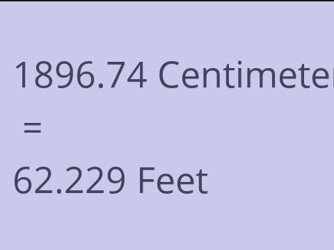 1896.74 CM TO FEET