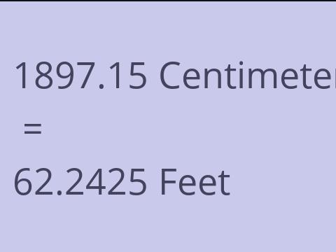 1897.15 CM TO FEET