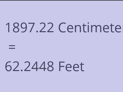 1897.22 CM TO FEET