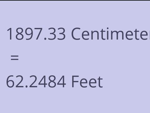 1897.33 CM TO FEET