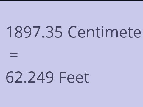 1897.35 CM TO FEET