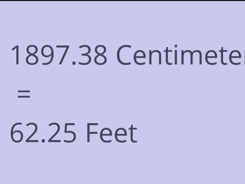 1897.38 CM TO FEET