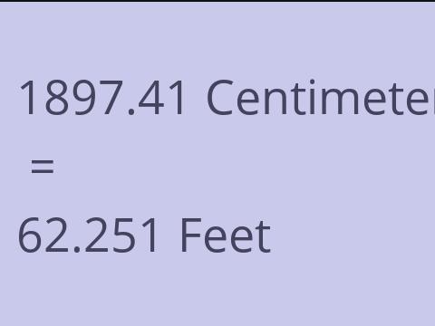 1897.41 CM TO FEET