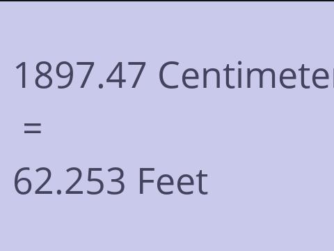 1897.47 CM TO FEET