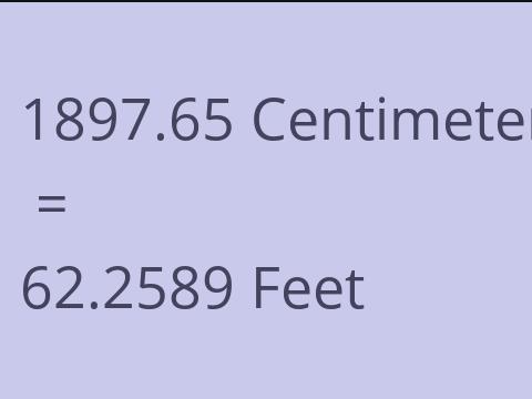 1897.65 CM TO FEET