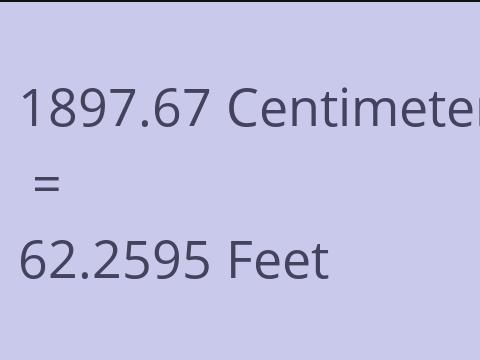 1897.67 CM TO FEET