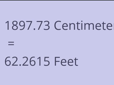 1897.73 CM TO FEET