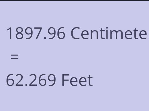 1897.96 CM TO FEET