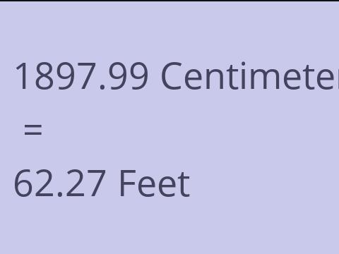 1897.99 CM TO FEET