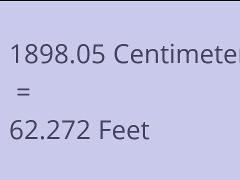 1898.05 CM TO FEET