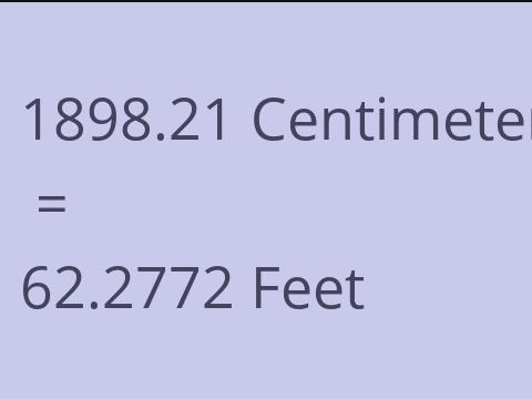 1898.21 CM TO FEET