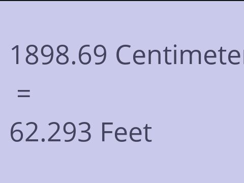 1898.69 CM TO FEET