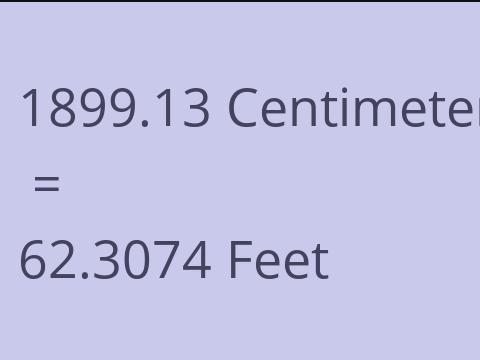 1899.13 CM TO FEET