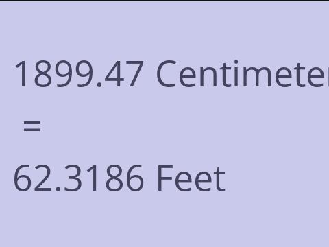 1899.47 CM TO FEET