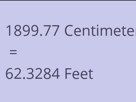 1899.77 CM TO FEET