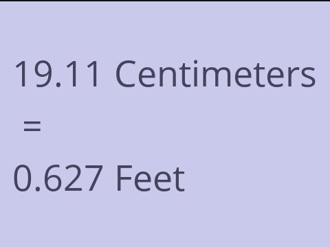 19.11 CM TO FEET