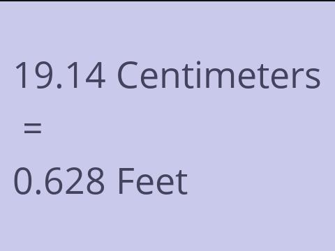 19.14 CM TO FEET