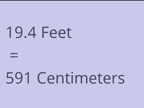 19.4 FEET TO CM