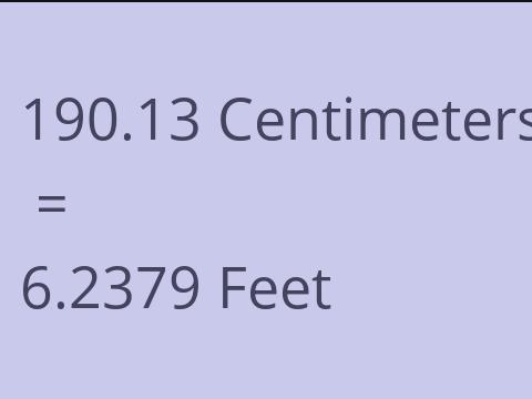 190.13 CM TO FEET