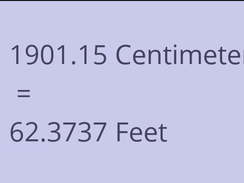 1901.15 CM TO FEET