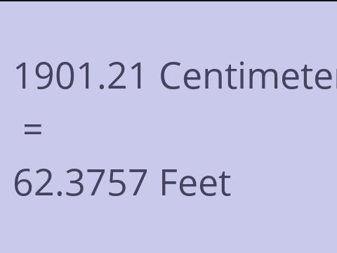 1901.21 CM TO FEET