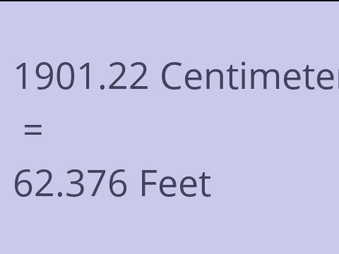 1901.22 CM TO FEET