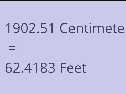 1902.51 CM TO FEET