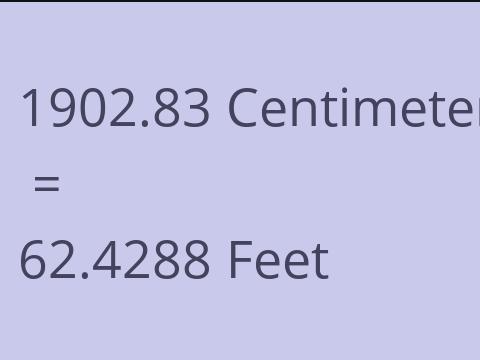 1902.83 CM TO FEET