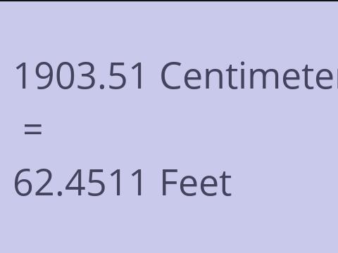 1903.51 CM TO FEET