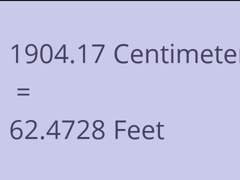 1904.17 CM TO FEET