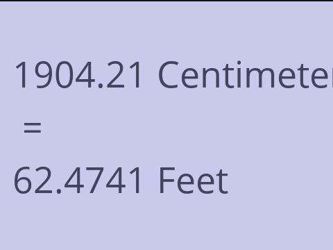 1904.21 CM TO FEET