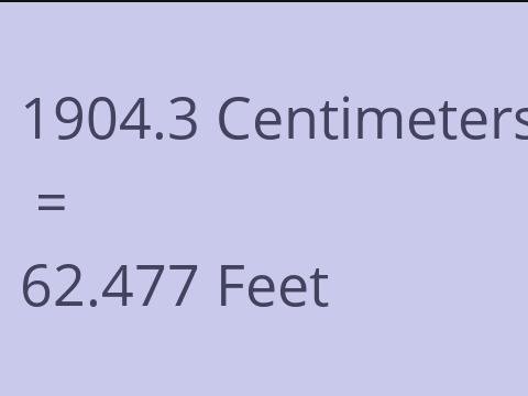 1904.3 CM TO FEET