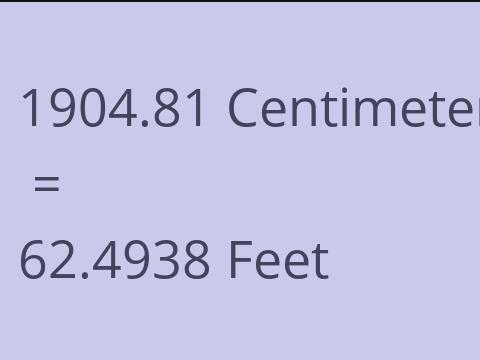1904.81 CM TO FEET