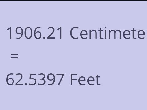 1906.21 CM TO FEET