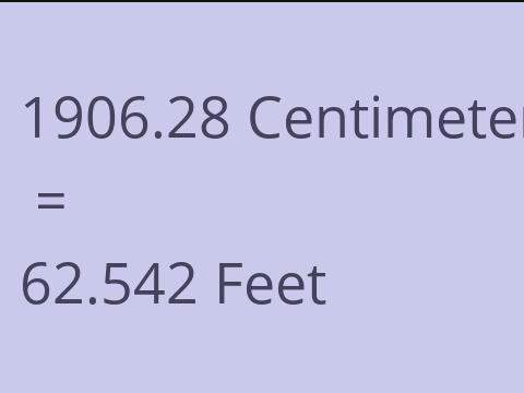 1906.28 CM TO FEET