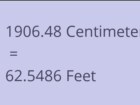 1906.48 CM TO FEET