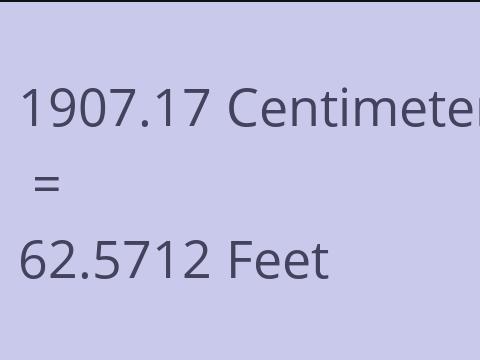 1907.17 CM TO FEET