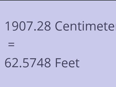 1907.28 CM TO FEET