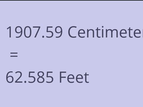 1907.59 CM TO FEET