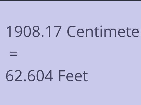 1908.17 CM TO FEET