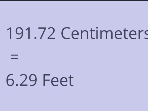 191.72 CM TO FEET