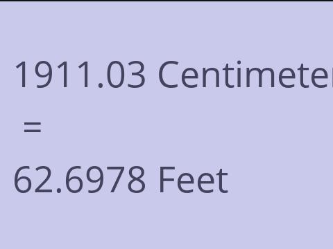 1911.03 CM TO FEET